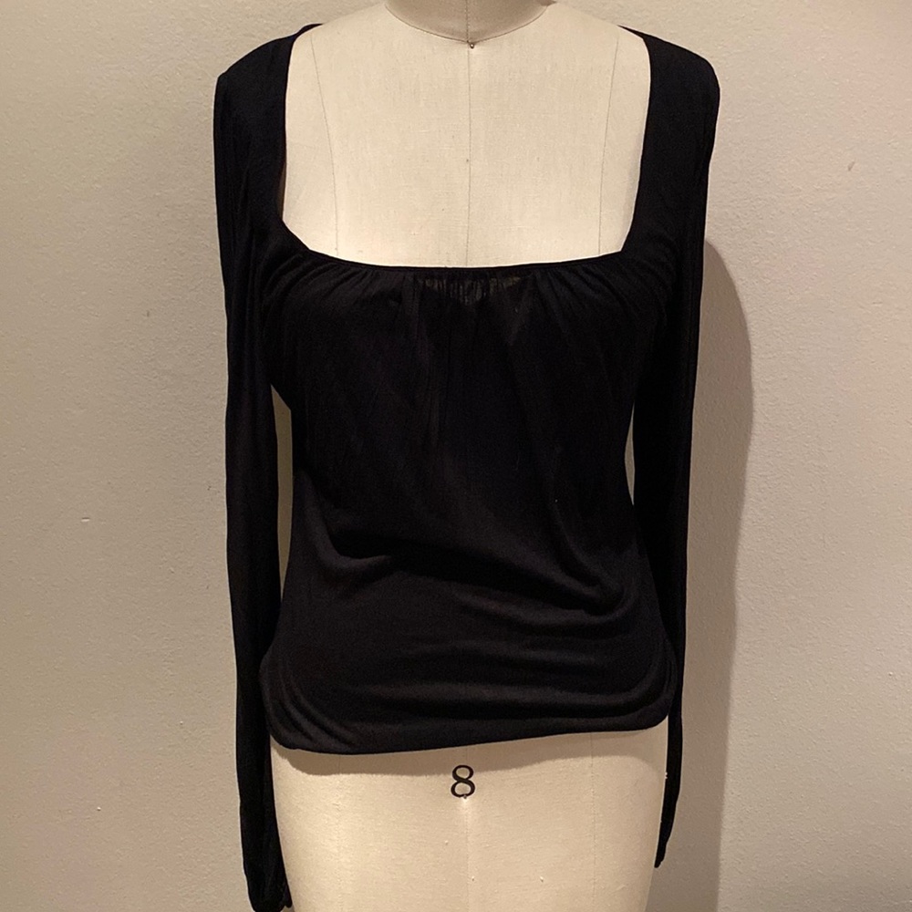 Versace soft top with sheer back romantic cut